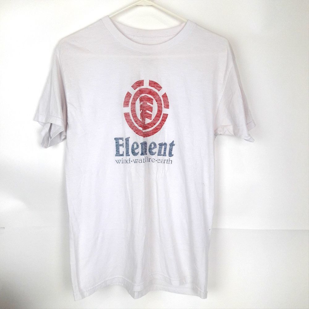Element Men Graphic White T-shirt Medium
